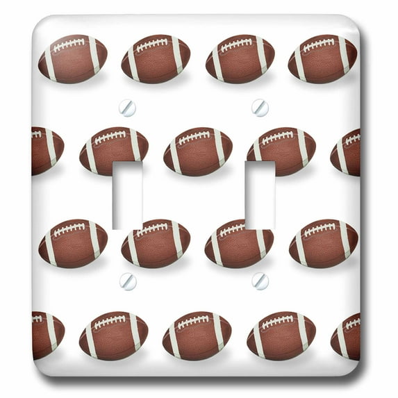 3dRose, Football Pattern, double toggle switch