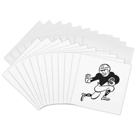 3drose, Football Player, 12 Greeting Cards with Envelopes