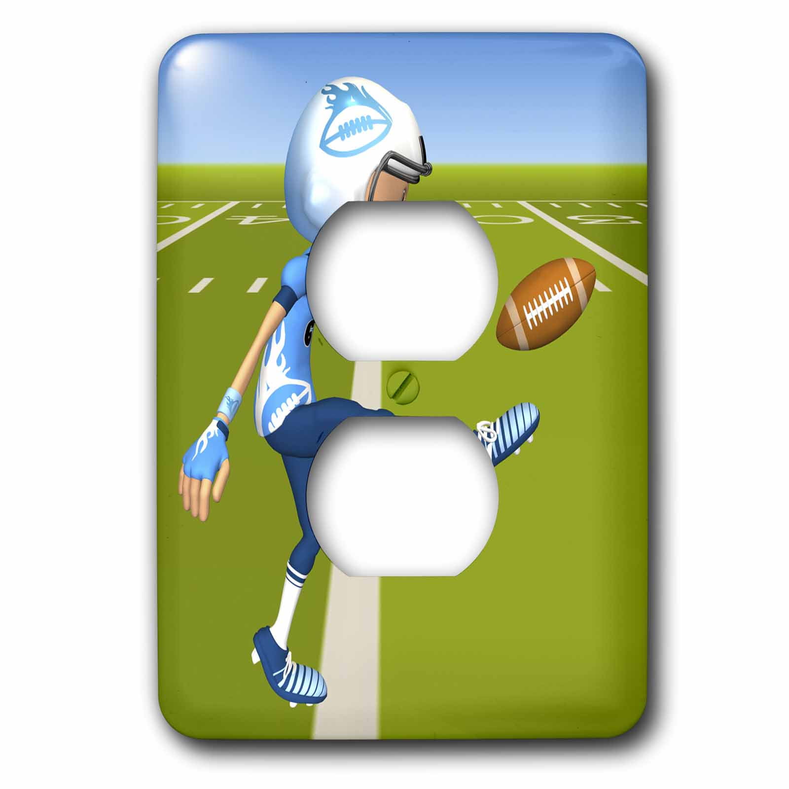 3dRose, Football Punter, 2 plug outlet cover