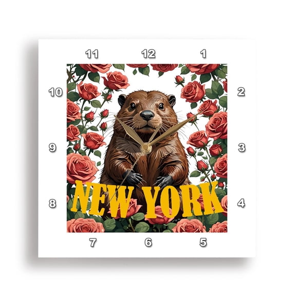 3dRose, For The Love Of New York, 15x15 Wall Clock