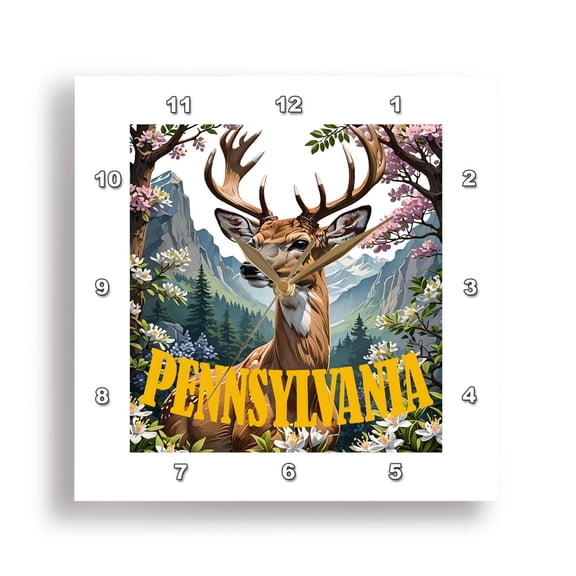 3dRose, For The Love Of Pennsylvania, 15x15 Wall Clock