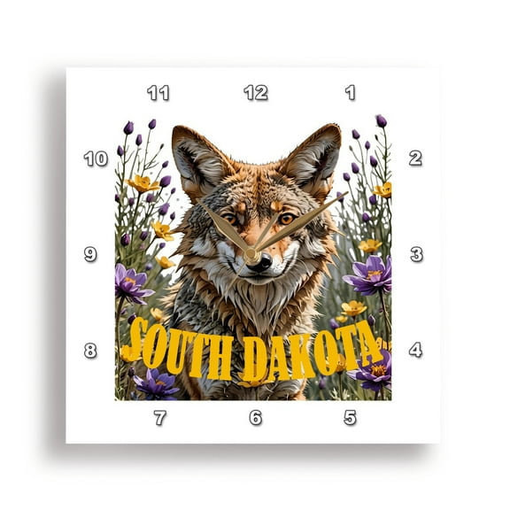 3dRose, For The Love Of South Dakota, 15x15 Wall Clock