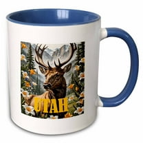 3drose, for the Love of Utah, 11oz Two-tone Blue Mug