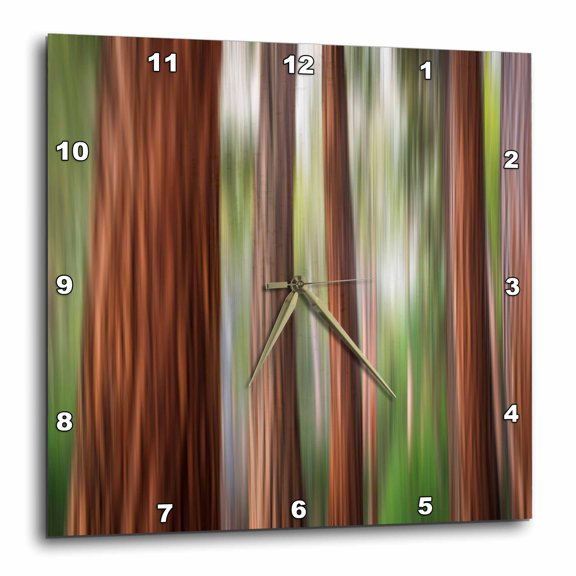 3drose, Forest Abstract, Yosemite National Park, California, 15x15 Wall Clock