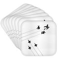 thumbnail image 1 of 3drose, Formations of Three Fighter Planes and Three Witches, on White, Set of 8 Coasters - Soft, 1 of 7