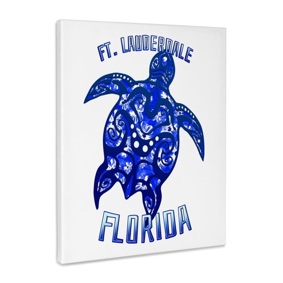 3dRose, Fort Lauderdale Florida sailing nautical anchor if you love boating., Museum Grade Canvas Wrap 8x10