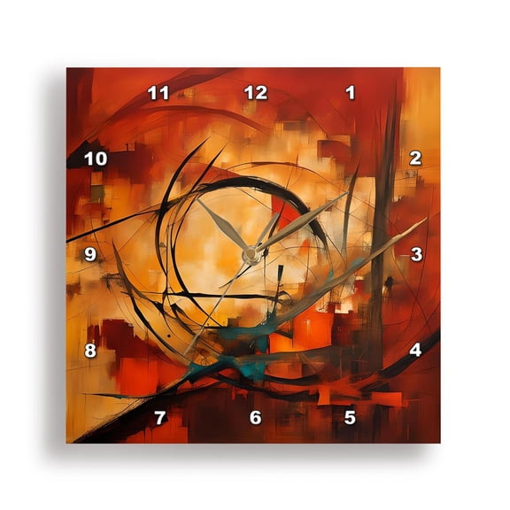 3drose, Four Calling Birds Cut-out Minimalistic Stencil-style Black Silhouette, 10x10 Wall Clock