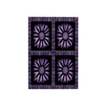 thumbnail image 1 of 3dRose, Four dark purple striped flowers with plum and navy flower petal border, 15x22 Hand Towel, 1 of 1