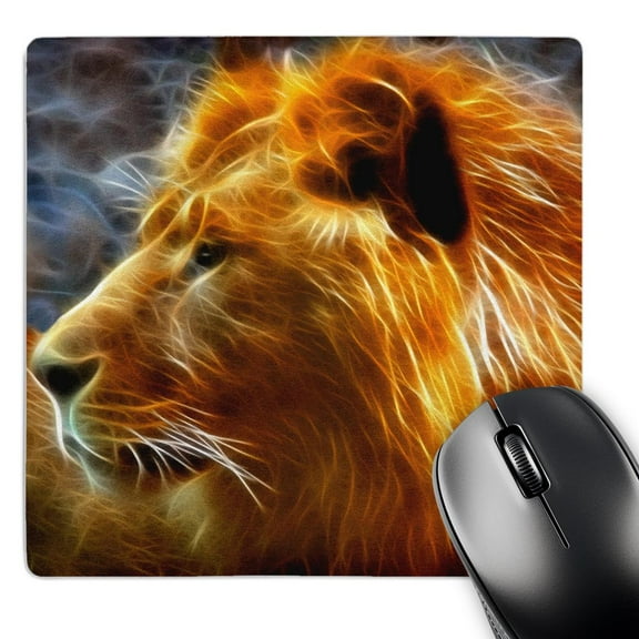 3dRose, Fractal Color Outlined Lion, MousePad