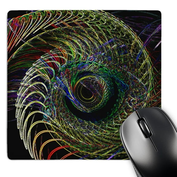 3dRose, Fractal Multi Colored Spirals, MousePad