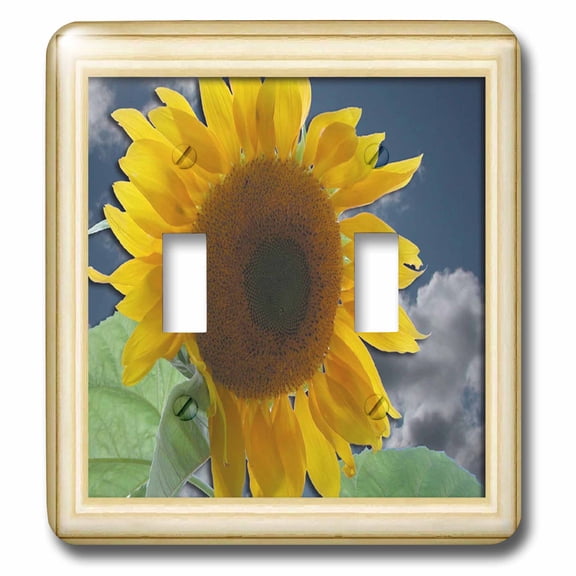 3dRose, Framed Giant Sunflower, double toggle switch
