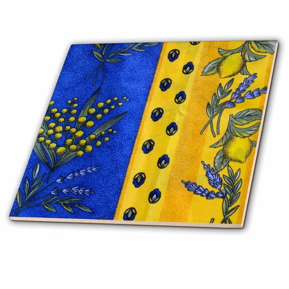 3dRose, France, Aix-en-Provence. Textiles, Cours Mirabeau Market., 8 Inch Ceramic Tile