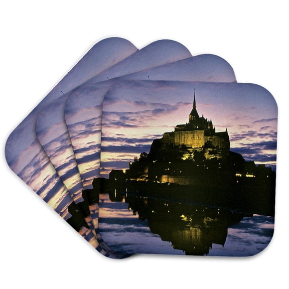 3drose, France, Le Mont St.-michel, Normandy - Eu09 Rer0087 - Ric Ergenbright, Set of 4 Coasters - Soft