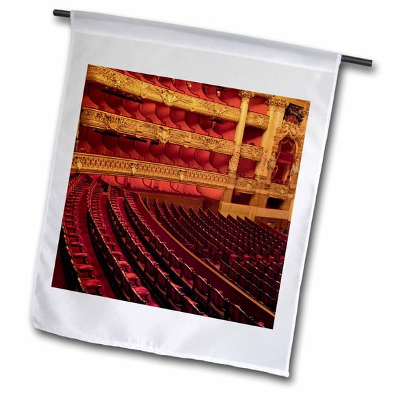 3dRose, France, Paris, Opera Garnier interior - EU09 BJA0174 - Jaynes Gallery, 12 x 18 inch Garden Flag