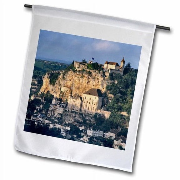 3dRose, France, Rocamadour, Alzou River sunrise - EU09 RER0076 - Ric Ergenbright, 18 x 27 inch Garden Flag