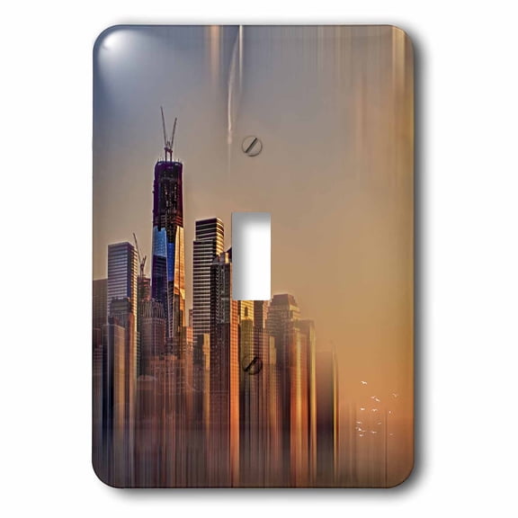 3dRose, Freedom Tower Fantasy Abstract, single toggle switch