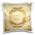 thumbnail image 1 of 3dRose, French Vintage Christmas Typograohy Joyeux Noel, 16x16 inch Pillow Case, 1 of 1
