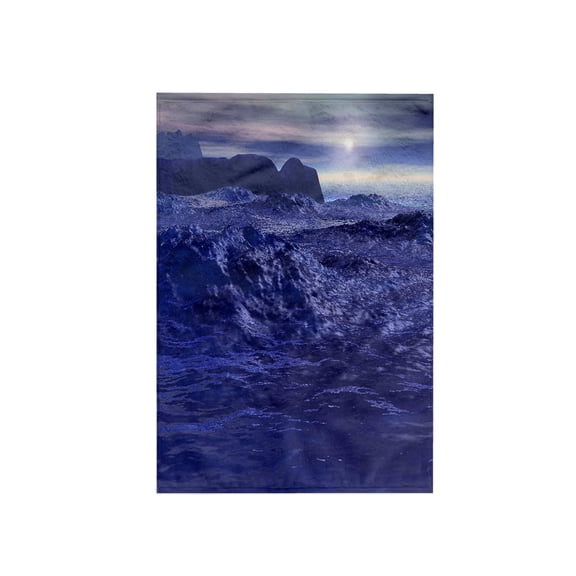 3dRose, Frozen Sea of Neptune - enjoy this science fiction scene of a frozen sea or ocean, 15x22 Hand Towel