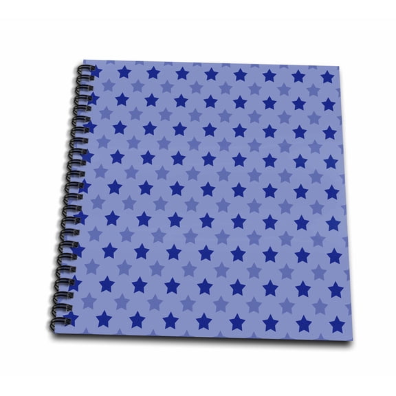 3dRose, Fun Chunky Purple Stars, Mini Notepad 4 x 4 inch