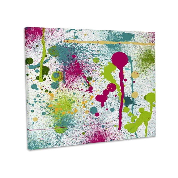 3dRose, Funky Paint Splatters, Museum Grade Canvas Wrap 14x11
