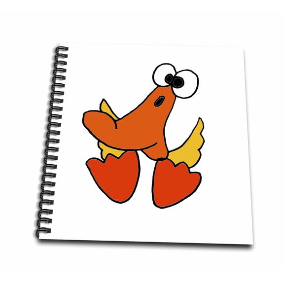 3dRose, Funny Big Headed Duck Cartoon, Memory Book 12 x 12 inch