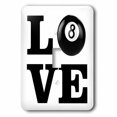 thumbnail image 1 of 3dRose, Funny Billiards Design I Love Pool With Eight-Ball, single toggle switch, 1 of 1