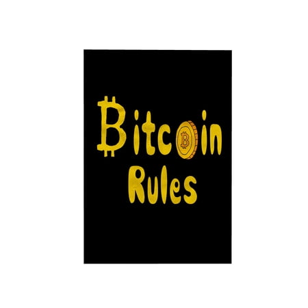 3dRose, Funny Bitcoin Digital Currency Cryptocurrency Bitcoin Rules, 15x22 Hand Towel