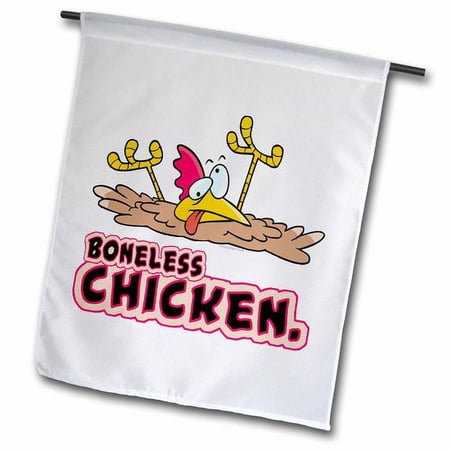 3dRose Funny Boneless Chicken Cartoon, Garden Flag, 18 by 27-Inch