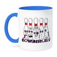 thumbnail image 1 of 3dRose, Funny Bowling Bully Beat Up Pins Sports Design, 11oz Two-Tone Blue Mug, 1 of 7