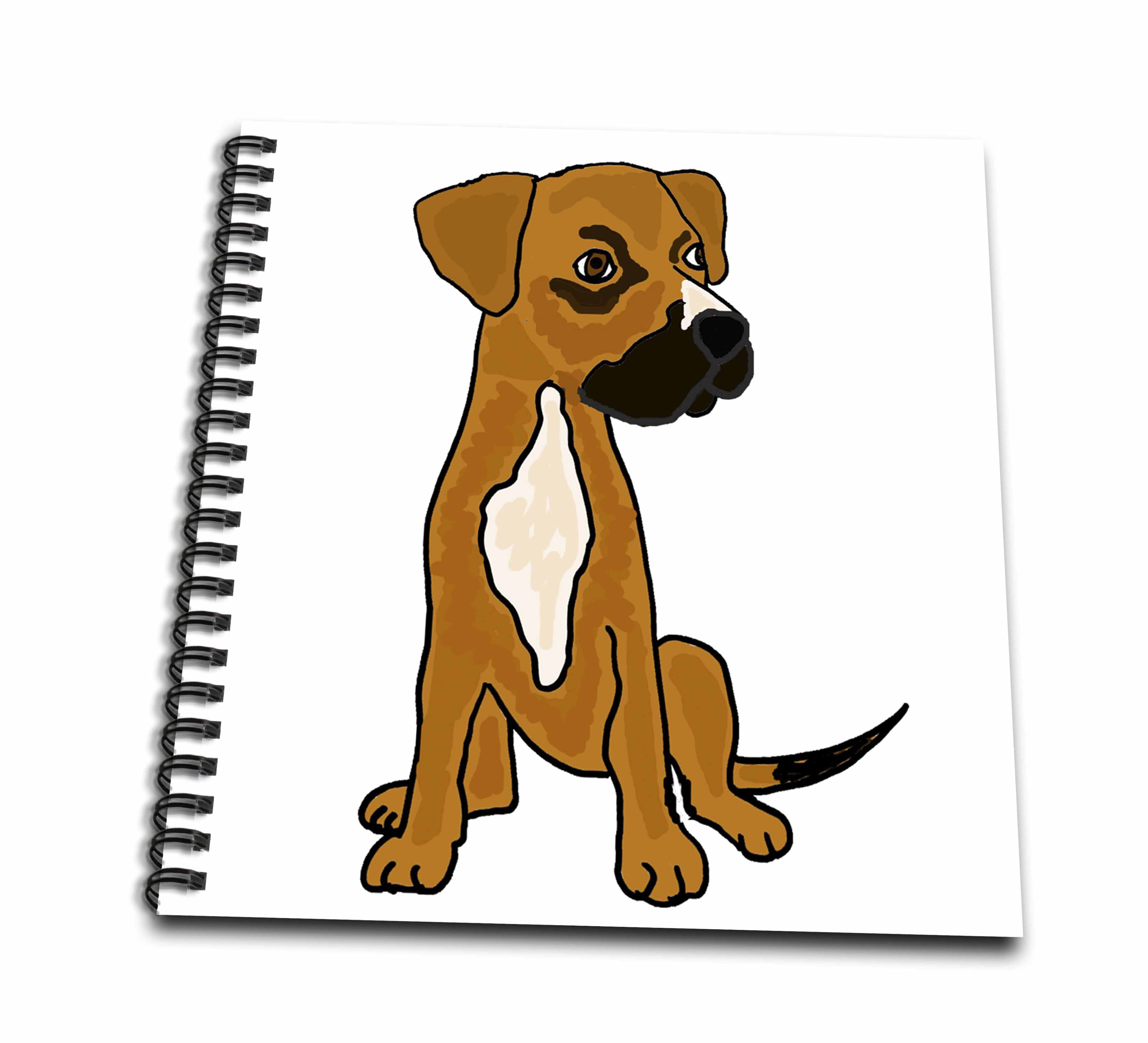 3dRose, Funny Boxer Mix Rescue Puppy Dog, Mini Notepad 4 x 4 inch