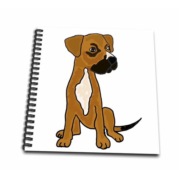 3dRose, Funny Boxer Mix Rescue Puppy Dog, Mini Notepad 4 x 4 inch