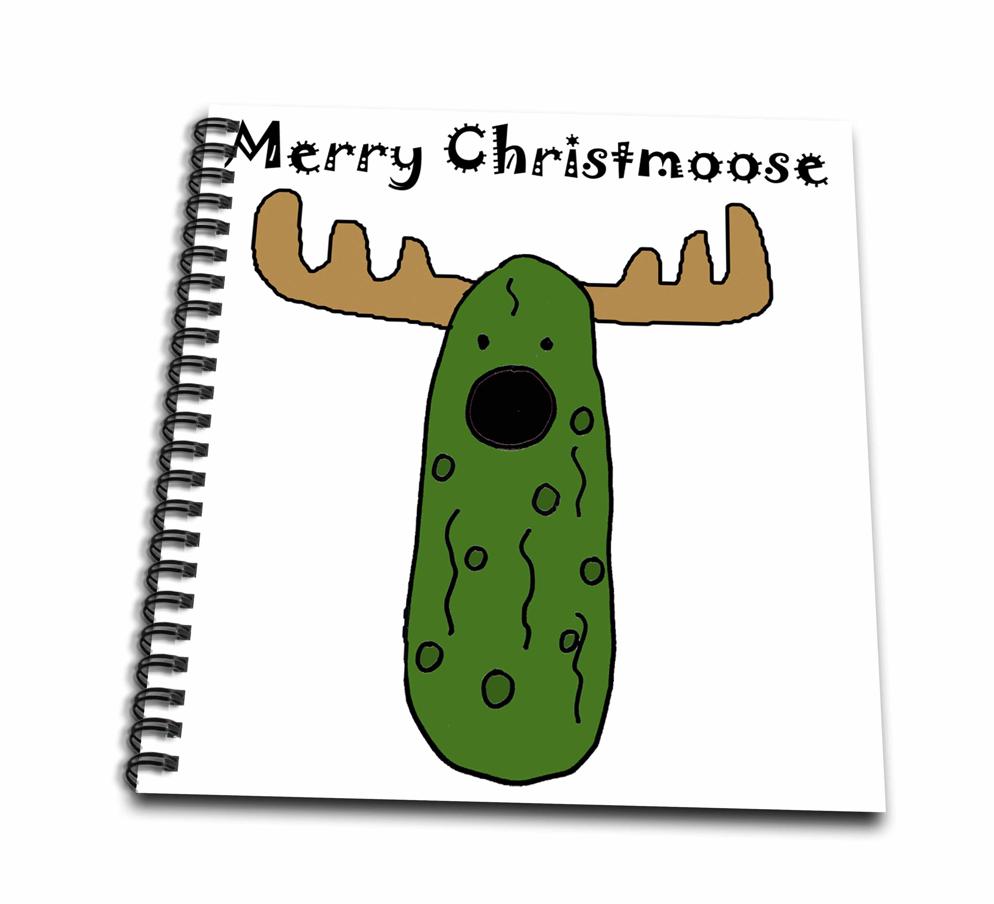 3dRose, Funny Christmas Moose is a Pickle, Mini Notepad 4 x 4 inch