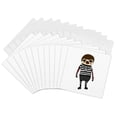 thumbnail image 1 of 3dRose, Funny Cool Goth Sloth with Skull Necklace and Clunky Boots, 12 Greeting Cards with envelopes, 1 of 7