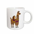 thumbnail image 1 of 3drose, Funny Cool Hedgehog Riding Llama Cartoon, 15oz Mug, 1 of 6