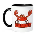 thumbnail image 1 of 3dRose, Funny Crabby Red Crab, 11oz Two-Tone Black Mug, 1 of 3