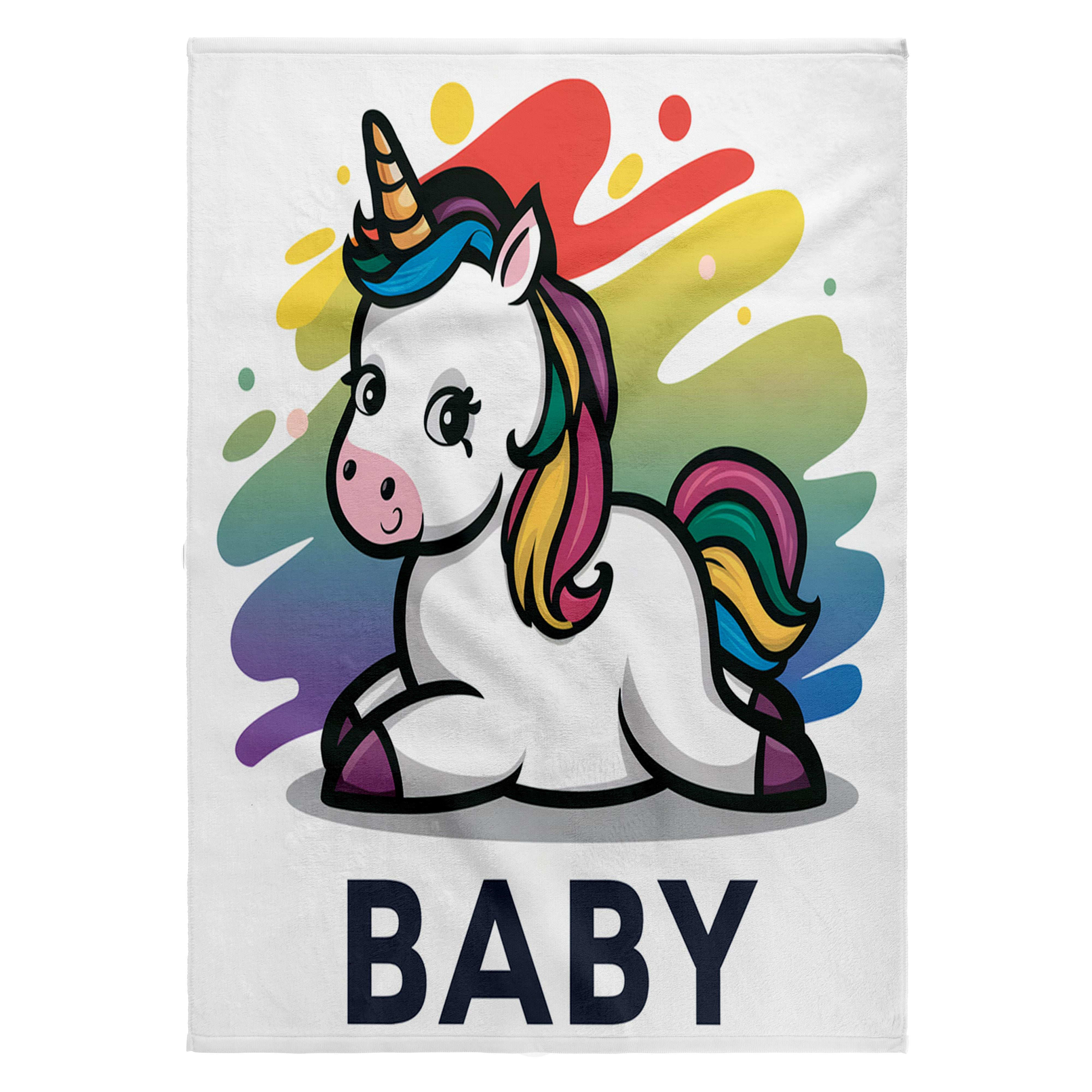 3dRose, Funny Cute Cool Artistic Baby Unicorn for Baby Animal Abstract, 22x30 Bath Hand Pool Towel