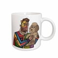 thumbnail image 1 of 3drose, Funny Cute Cool Guy Hugging Furry Dog Pet Love Cubism Abstract, 11oz Mug, 1 of 6