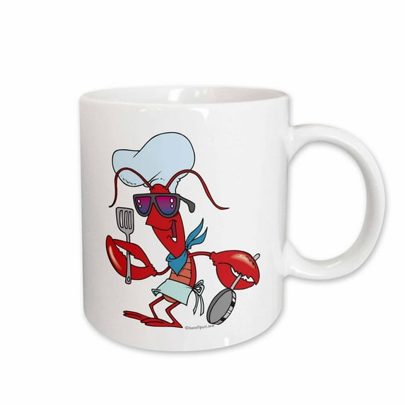3drose, Funny Cute Lobster Cook Chef, 11oz Mug