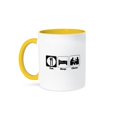 thumbnail image 1 of 3dRose, Funny Hobby Lifestyle Design Eat Sleep Chess, 11oz Two-Tone Yellow Mug, 1 of 3