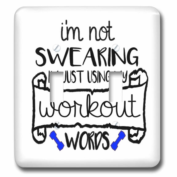 3dRose, Funny I Am Not Swearing I Am Just Using My Workout Words, double toggle switch