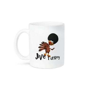 3dRose, Funny Jive Turkey With An Afro Animal Humor Cartoon Design, 11oz Mug