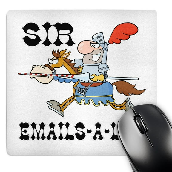 3dRose, Funny Knight Sir Emails A Lot, MousePad
