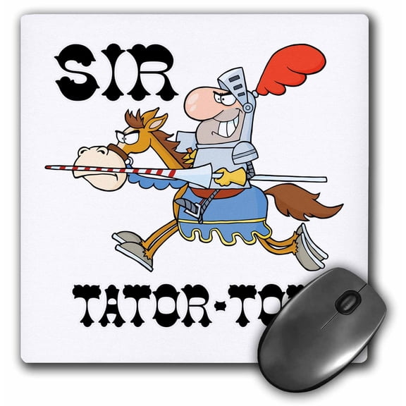 3dRose, Funny Knight Sir Tator Tot, MousePad