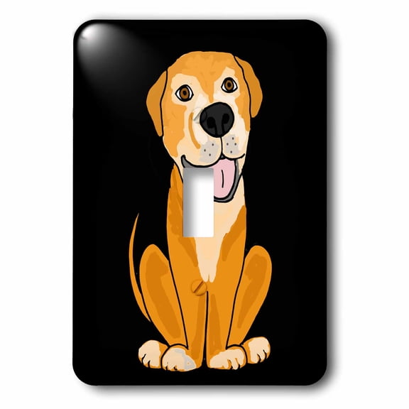 3dRose, Funny Lab Mix Rescue Dog Cartoon, single toggle switch