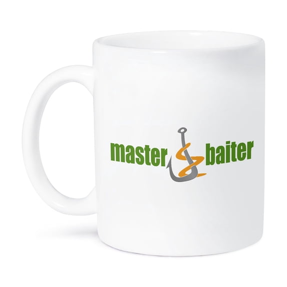 3dRose, Funny Master Baiter Fishing HumorSports Design, 11oz Mug