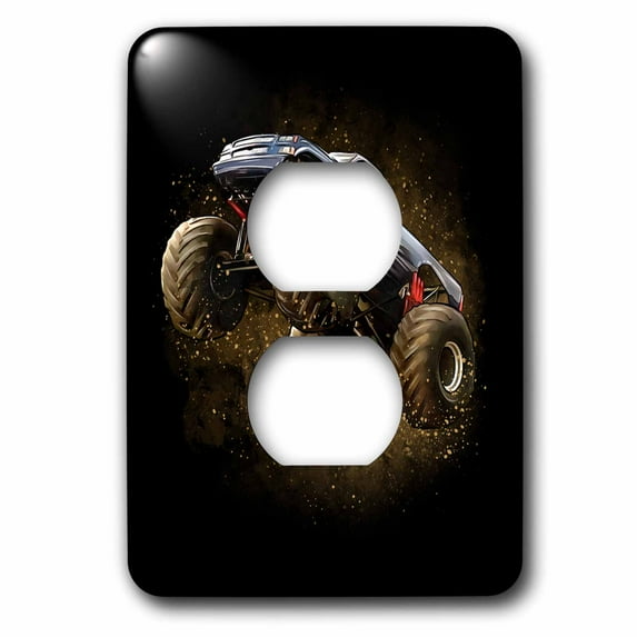 3dRose, Funny Monster Truck Dirty Offroad Sport Hobby, 2 plug outlet cover