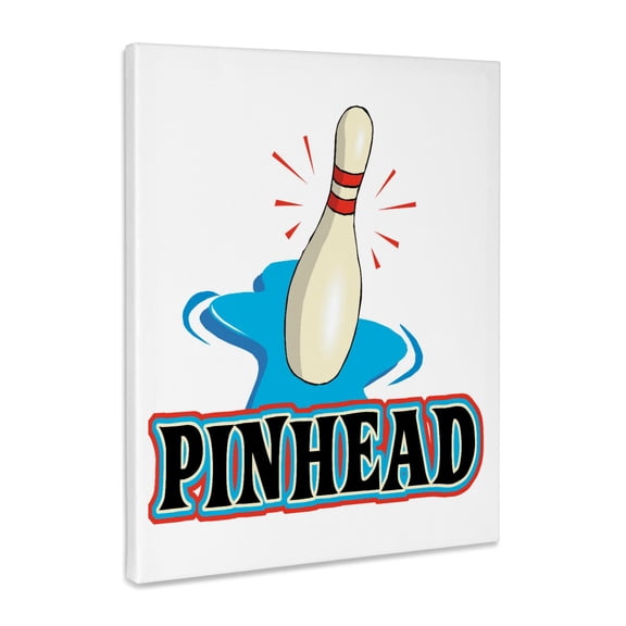 3dRose, Funny Pinhead Bowling Sports Design, Museum Grade Canvas Wrap 8x10