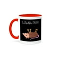 thumbnail image 1 of 3dRose, Funny Possum Playing Dead Wanna Play Animal Satire, 15oz Two-Tone Red Mug, 1 of 1
