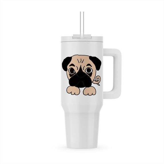 Funny Pug Puppy Dog Cartoon, 40oz Tumbler