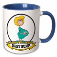 thumbnail image 1 of 3drose, Funny Worlds Greatest Baby Bump Women Pregnancy Humor Cartoon, 15oz Two-tone Blue Mug, 1 of 6